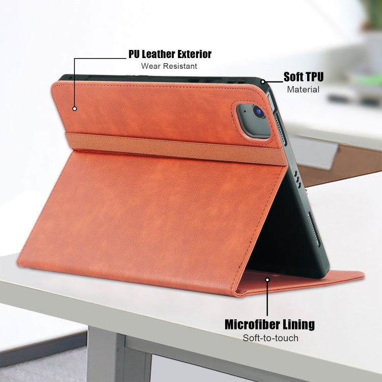 For iPad Air 13 2025 / 2024 Front Stand Smart TPU Leather Tablet Case(Brown) - iPad Air 13 2025 / 2024 Cases by buy2fix | Online Shopping UK | buy2fix