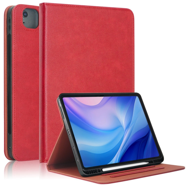 For iPad Air 13 2025 / 2024 Front Stand Smart TPU Leather Tablet Case(Red) - iPad Air 13 2025 / 2024 Cases by buy2fix | Online Shopping UK | buy2fix