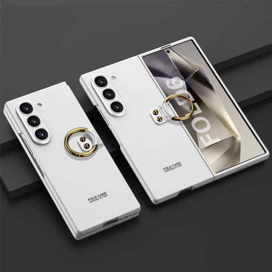 For Samsung Galaxy Z Flip6 / Flip7 FE GKK Accurate Hole Ultra-thin PC Phone Case with Ring Holder(Silver) - Galaxy Z Flip6 5G Cases by GKK | Online Shopping UK | buy2fix