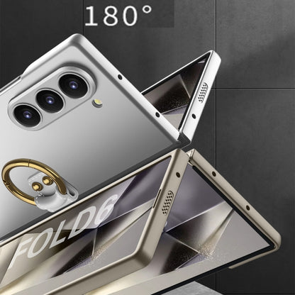 For Samsung Galaxy Z Flip6 / Flip7 FE GKK Accurate Hole Ultra-thin PC Phone Case with Ring Holder(Silver) - Galaxy Z Flip6 5G Cases by GKK | Online Shopping UK | buy2fix