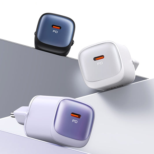 USAMS CC248 20W USB-C / Type-C GaN Fast Charger, EU Plug(White) - USB Charger by USAMS | Online Shopping UK | buy2fix