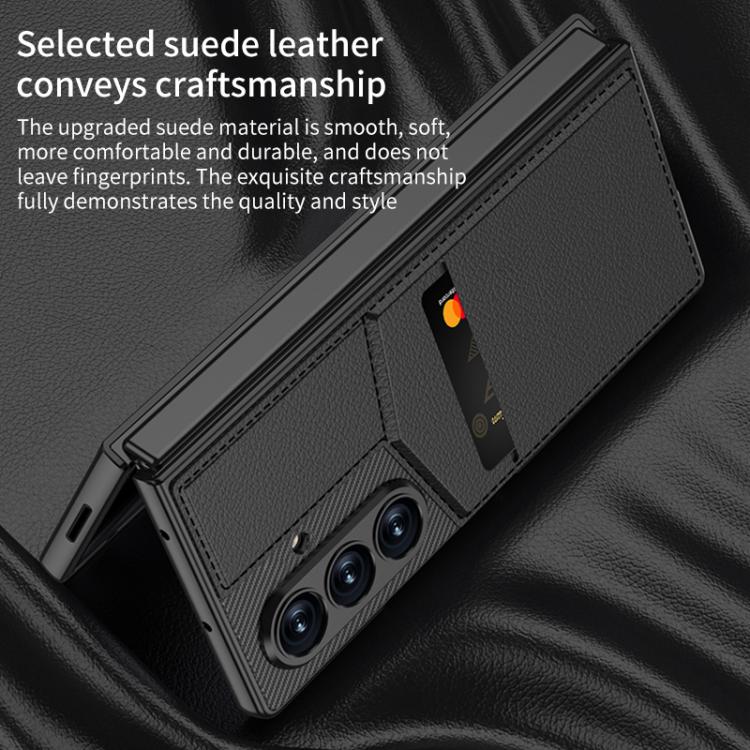 For Samsung Galaxy Z Fold7 5G GKK Integrated Rotor Bracket Recessed Card Bag Phone Case(Green) - Galaxy Z Fold7 5G Cases by GKK | Online Shopping UK | buy2fix