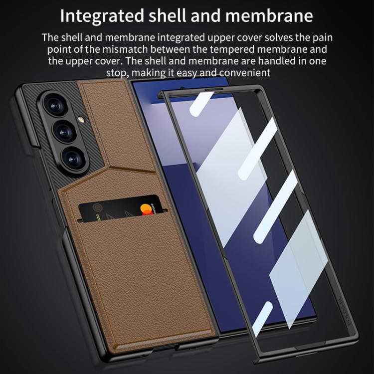 For Samsung Galaxy Z Fold7 5G GKK Integrated Rotor Bracket Recessed Card Bag Phone Case(Green) - Galaxy Z Fold7 5G Cases by GKK | Online Shopping UK | buy2fix