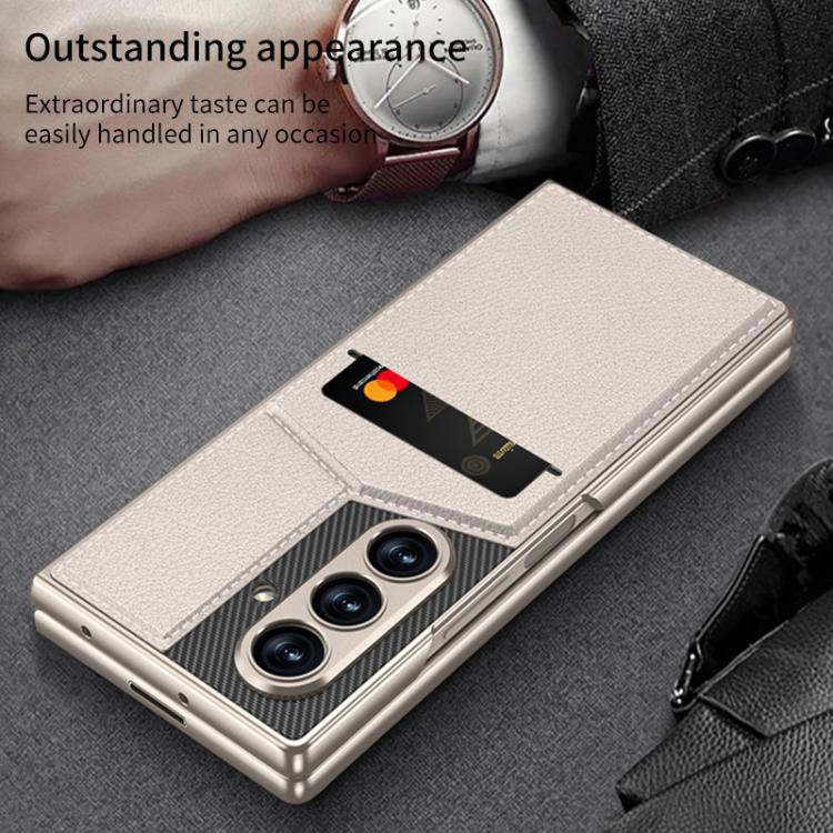 For Samsung Galaxy Z Fold7 5G GKK Integrated Rotor Bracket Recessed Card Bag Phone Case(Black) - Galaxy Z Fold7 5G Cases by GKK | Online Shopping UK | buy2fix