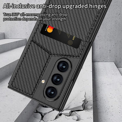 For Samsung Galaxy Z Fold7 5G GKK Integrated Rotor Bracket Recessed Card Bag Phone Case(Brown) - Galaxy Z Fold7 5G Cases by GKK | Online Shopping UK | buy2fix