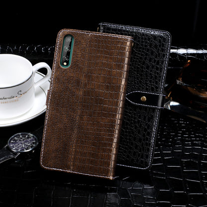 For Huawei P Smart S idewei Crocodile Texture Horizontal Flip Leather Case with Holder & Card Slots & Wallet(Black) - Huawei Cases by idewei | Online Shopping UK | buy2fix