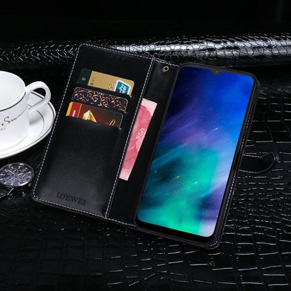 For Motorola One Fusion idewei Crocodile Texture Horizontal Flip Leather Case with Holder & Card Slots & Wallet(Dark Blue) - Motorola Cases by idewei | Online Shopping UK | buy2fix