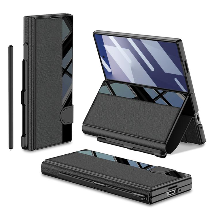 For Samsung Galaxy Z Fold7 5G GKK Integrated Full Coverage Flip Phone Case with Pen Slot, Not Included Pen(Black) - Galaxy Z Fold7 5G Cases by GKK | Online Shopping UK | buy2fix