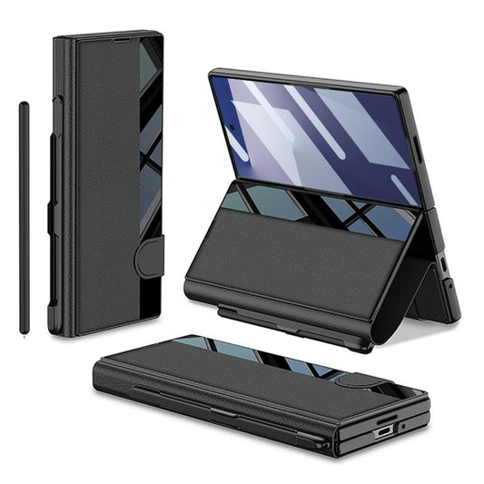 For Samsung Galaxy Z Fold7 5G GKK Integrated Full Coverage Flip Phone Case with Pen Slot, Not Included Pen(Black) - Galaxy Z Fold7 5G Cases by GKK | Online Shopping UK | buy2fix