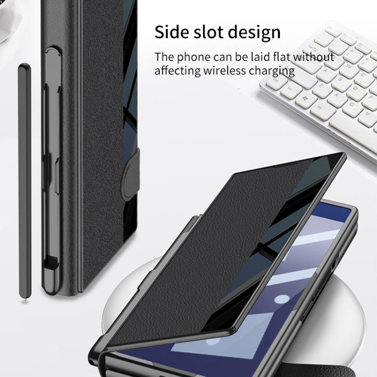 For Samsung Galaxy Z Fold7 5G GKK Integrated Full Coverage Flip Phone Case with Pen Slot, Not Included Pen(Green) - Galaxy Z Fold7 5G Cases by GKK | Online Shopping UK | buy2fix
