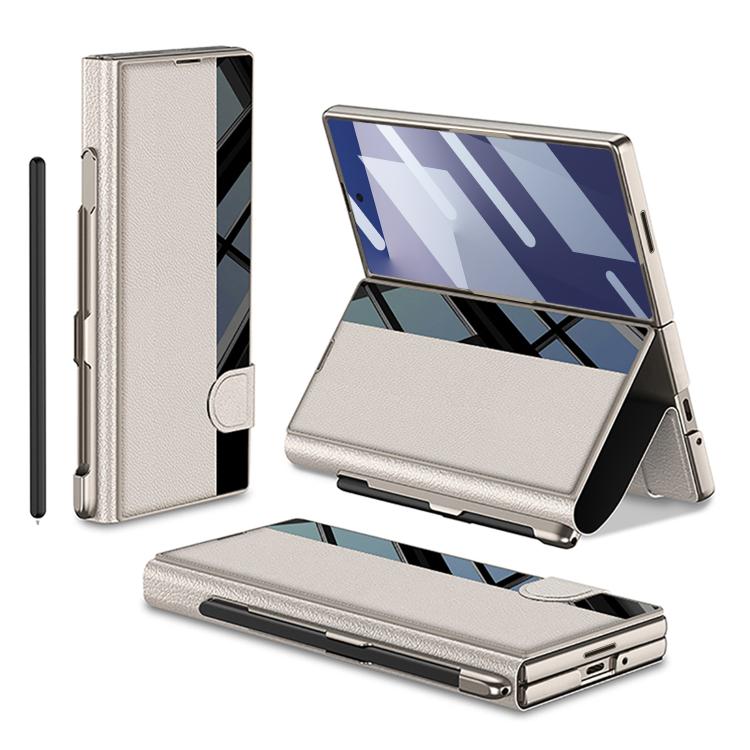 For Samsung Galaxy Z Fold7 5G GKK Integrated Full Coverage Flip Phone Case with Pen Slot, Not Included Pen(Titanium Gray) - Galaxy Z Fold7 5G Cases by GKK | Online Shopping UK | buy2fix