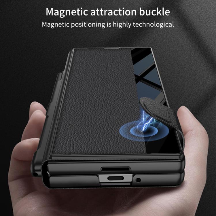 For Samsung Galaxy Z Fold7 5G GKK Integrated Full Coverage Flip Phone Case with Pen Slot, Not Included Pen(Titanium Gray) - Galaxy Z Fold7 5G Cases by GKK | Online Shopping UK | buy2fix