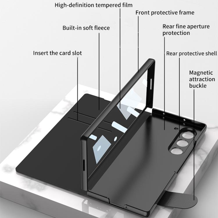 For Samsung Galaxy Z Fold7 5G GKK Integrated Full Coverage Flip Phone Case with Pen Slot, Not Included Pen(Titanium Gray) - Galaxy Z Fold7 5G Cases by GKK | Online Shopping UK | buy2fix