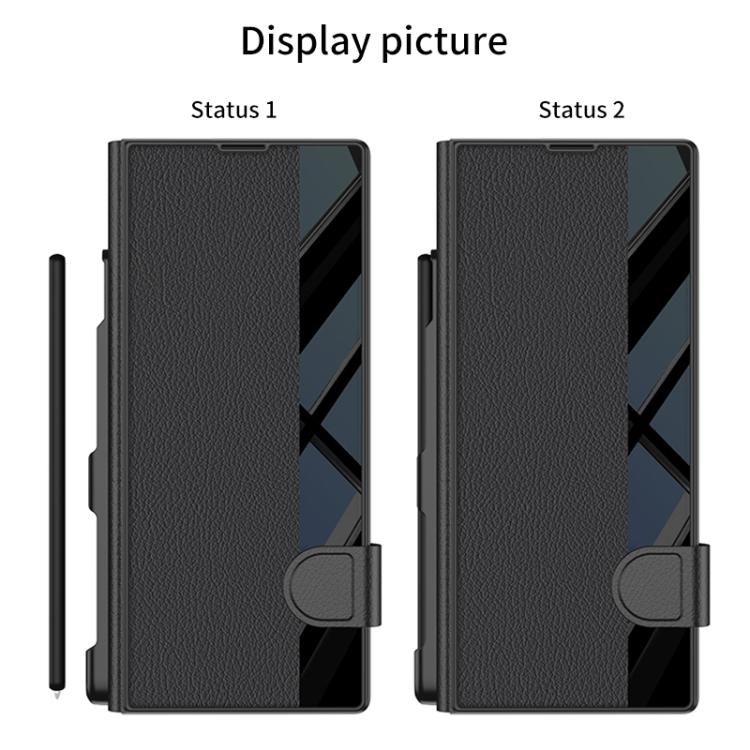For Samsung Galaxy Z Fold7 5G GKK Integrated Full Coverage Flip Phone Case with Pen Slot, Not Included Pen(Titanium Gray) - Galaxy Z Fold7 5G Cases by GKK | Online Shopping UK | buy2fix