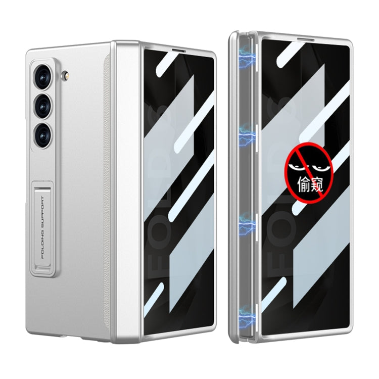 For Samsung Galaxy Z Fold6 GKK Integrated Anti Peep Full Coverage Magnetic Fold Phone Case(Silver) by GKK