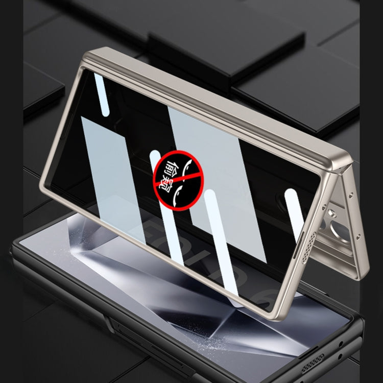 For Samsung Galaxy Z Fold6 GKK Integrated Anti Peep Full Coverage Magnetic Fold Phone Case(Titanium Gray) by GKK