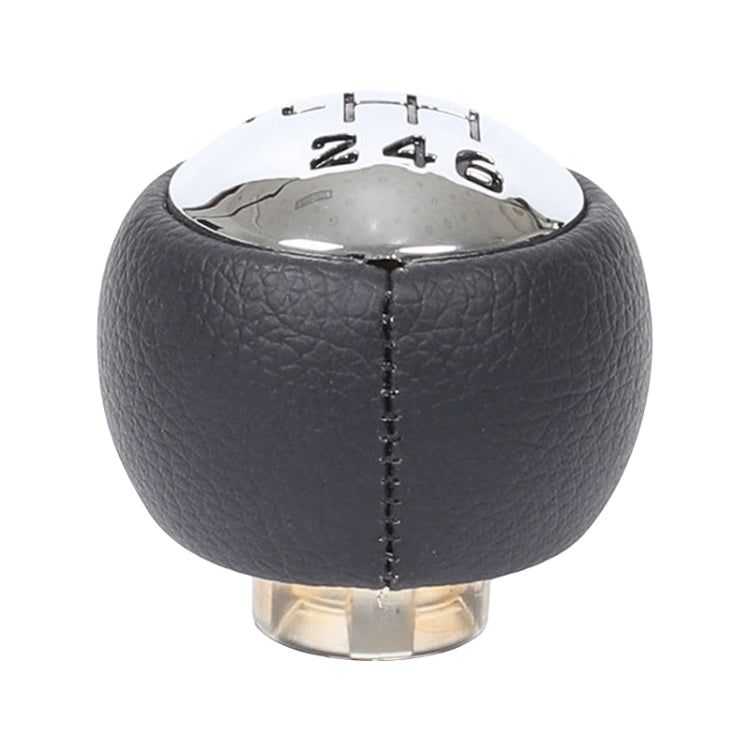 For Peugeot 307 / 308 Car Gear Lever Hand Ball Leather Gear Shift Knob, Style:6 Speed by buy2fix