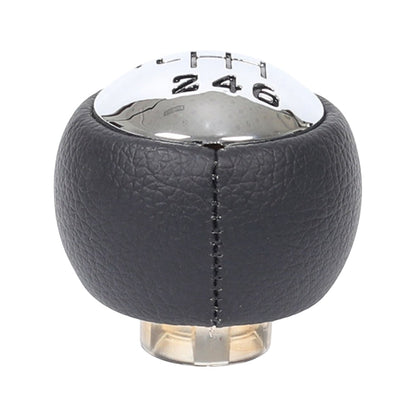 For Peugeot 307 / 308 Car Gear Lever Hand Ball Leather Gear Shift Knob, Style:6 Speed by buy2fix