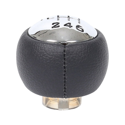 For Peugeot 307 / 308 Car Gear Lever Hand Ball Leather Gear Shift Knob, Style:6 Speed by buy2fix