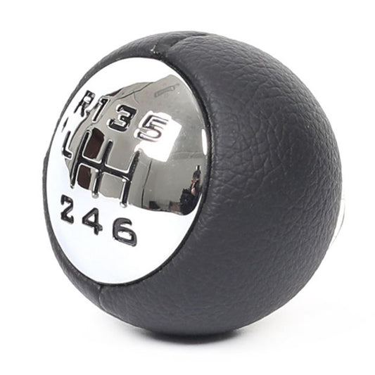 For Peugeot 307 / 308 Car Gear Lever Hand Ball Leather Gear Shift Knob, Style:6 Speed by buy2fix
