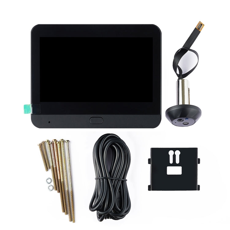 SY-35 4.3 inch Color Screen Graffiti Hidden 1080P WiFi Smart Cat Eye Video Doorbell(Black) by buy2fix