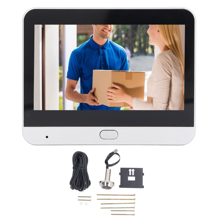 SY-36 4.3 inch Color Screen Graffiti Hidden 1080P WiFi Smart Cat Eye Video Doorbell(White) by buy2fix