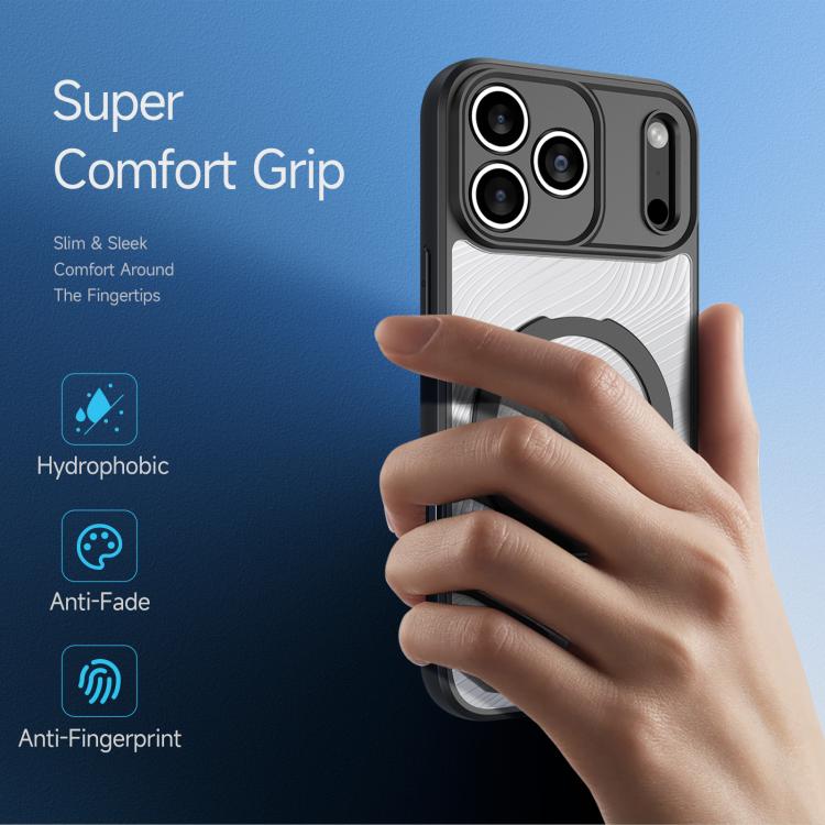 For iPhone 17 Pro DUX DUCIS Aimo Mag Series MagSafe Ring Holder Frosted Phone Case(Black) - iPhone 17 Pro Cases by DUX DUCIS | Online Shopping UK | buy2fix