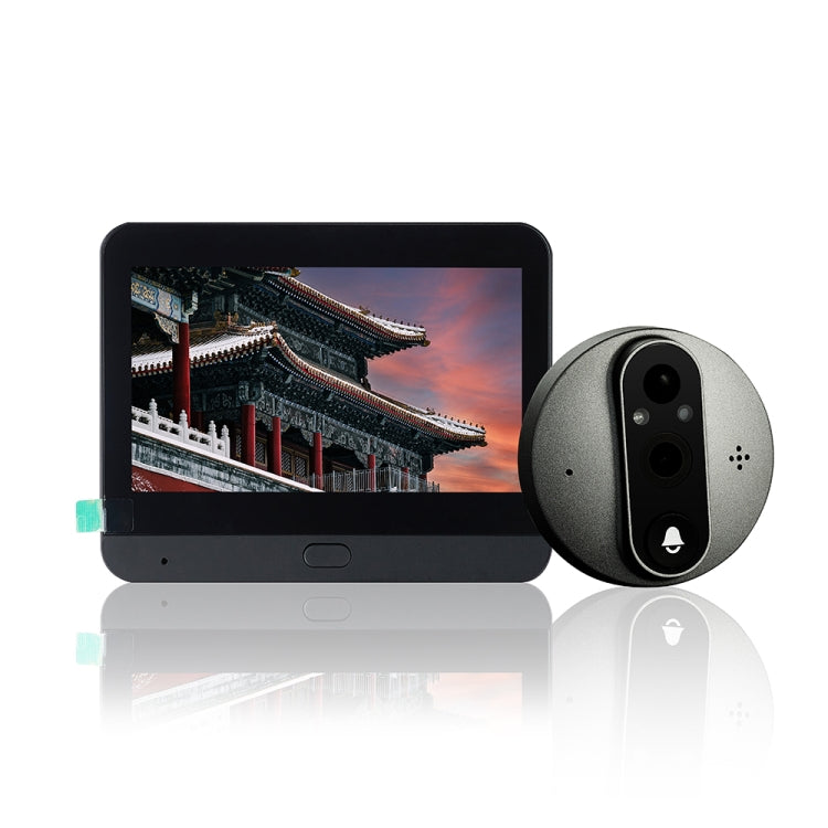 SY-37 4.3 inch Color Screen Graffiti Hidden 1080P WiFi Smart Cat Eye Video Doorbell(Black) by buy2fix