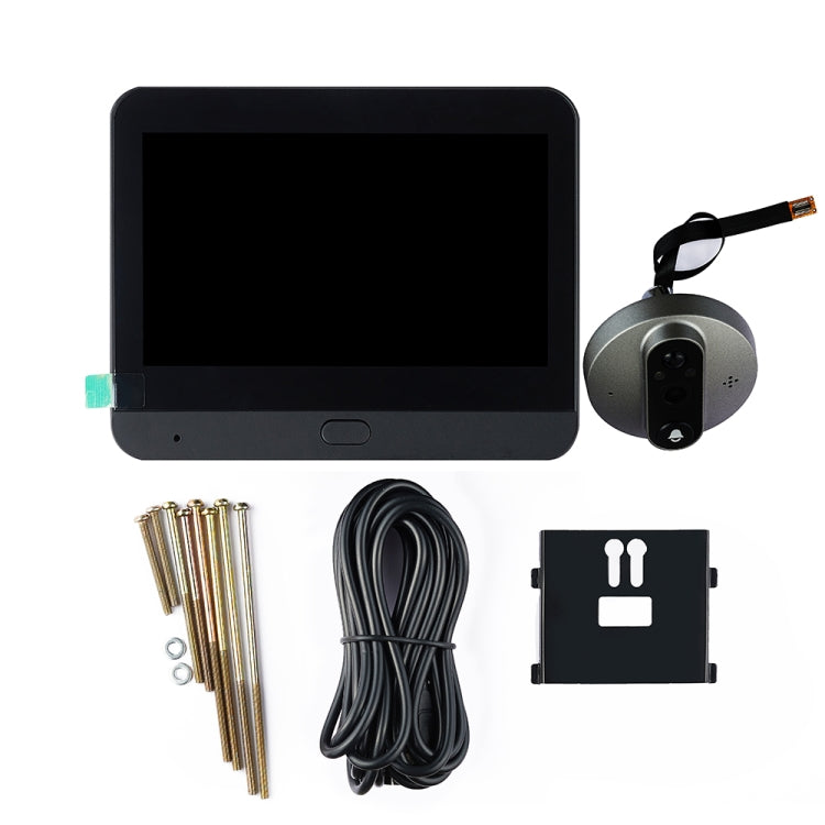 SY-37 4.3 inch Color Screen Graffiti Hidden 1080P WiFi Smart Cat Eye Video Doorbell(Black) by buy2fix