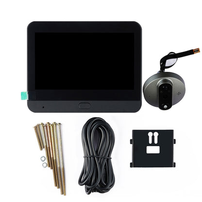 SY-37 4.3 inch Color Screen Graffiti Hidden 1080P WiFi Smart Cat Eye Video Doorbell(Black) by buy2fix