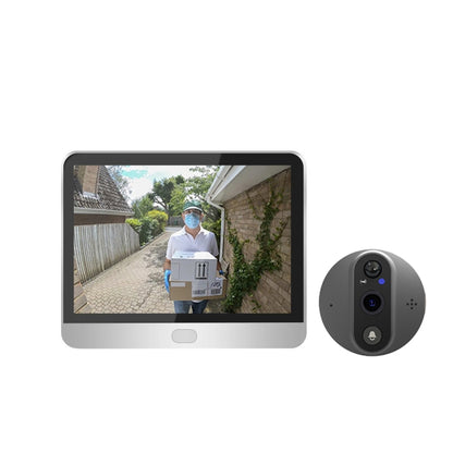 SY-37 4.3 inch Color Screen Graffiti Hidden 1080P WiFi Smart Cat Eye Video Doorbell(White) by buy2fix