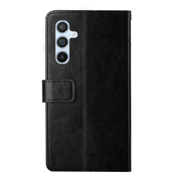 For Samsung Galaxy S25 5G Y-shaped Pattern Flip Leather Phone Case(Black) by buy2fix