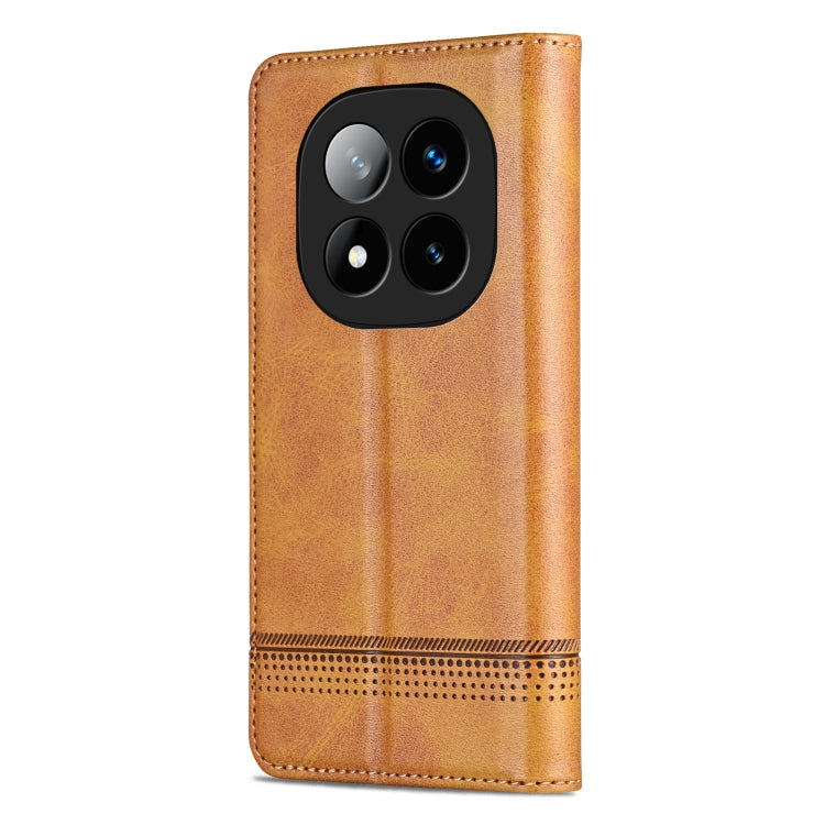 For Redmi Note 14 Pro 5G AZNS Magnetic Calf Texture Flip Leather Phone Case(Light Brown) - Redmi Note 14 Pro Cases by AZNS | Online Shopping UK | buy2fix
