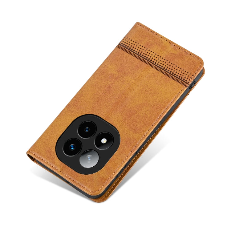 For Redmi Note 14 Pro 5G AZNS Magnetic Calf Texture Flip Leather Phone Case(Light Brown) - Redmi Note 14 Pro Cases by AZNS | Online Shopping UK | buy2fix
