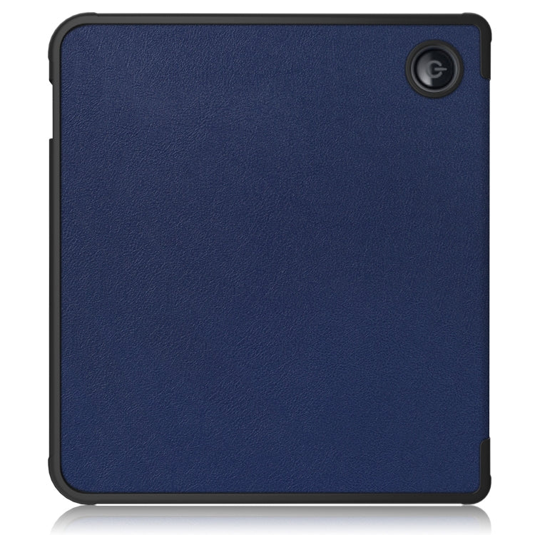 For Kobo Libra Colour 2024 Solid Color Deformation TPU Leather Smart Tablet Case(Dark Blue) - Others by buy2fix | Online Shopping UK | buy2fix