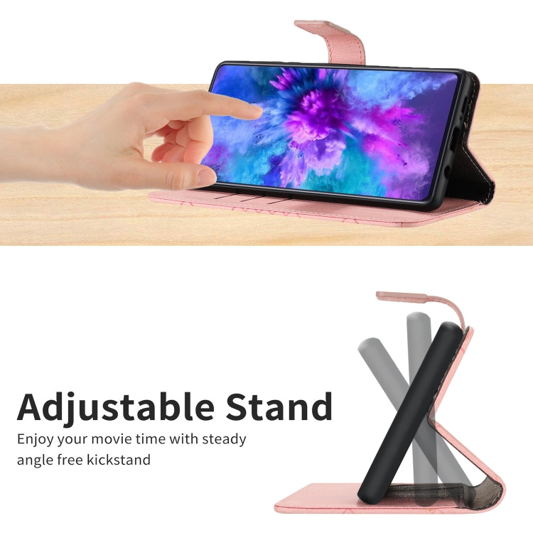 For Samsung Galaxy S25 5G Rhombic Grid Texture Leather Phone Case(Pink) by buy2fix