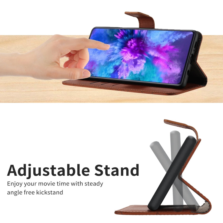 For Samsung Galaxy S25+ 5G Rhombic Grid Texture Leather Phone Case(Brown) - Galaxy S25+ 5G Cases by buy2fix | Online Shopping UK | buy2fix