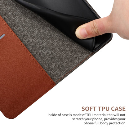 For Samsung Galaxy S25+ 5G Rhombic Grid Texture Leather Phone Case(Brown) - Galaxy S25+ 5G Cases by buy2fix | Online Shopping UK | buy2fix
