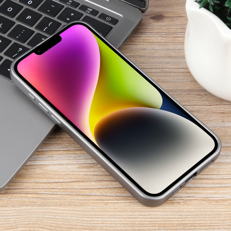 For iPhone 14 Pure Color Honeycomb Aromatherapy MagSafe Phone Case(Grey) by buy2fix