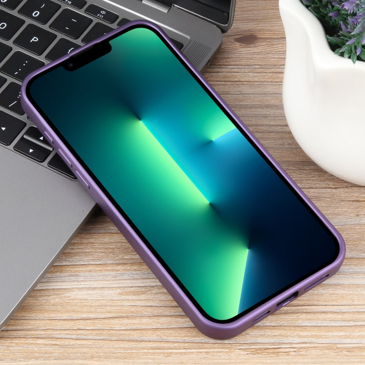 For iPhone 13 Pro Pure Color Honeycomb Aromatherapy MagSafe Phone Case(Purple) by buy2fix