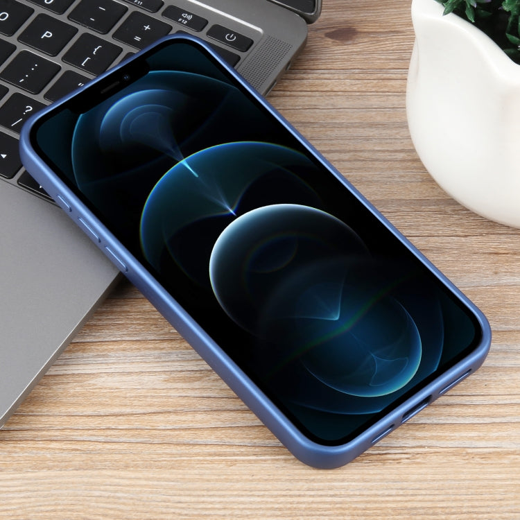 For iPhone 12 Pro Max Pure Color Honeycomb Aromatherapy MagSafe Phone Case(Blue) by buy2fix