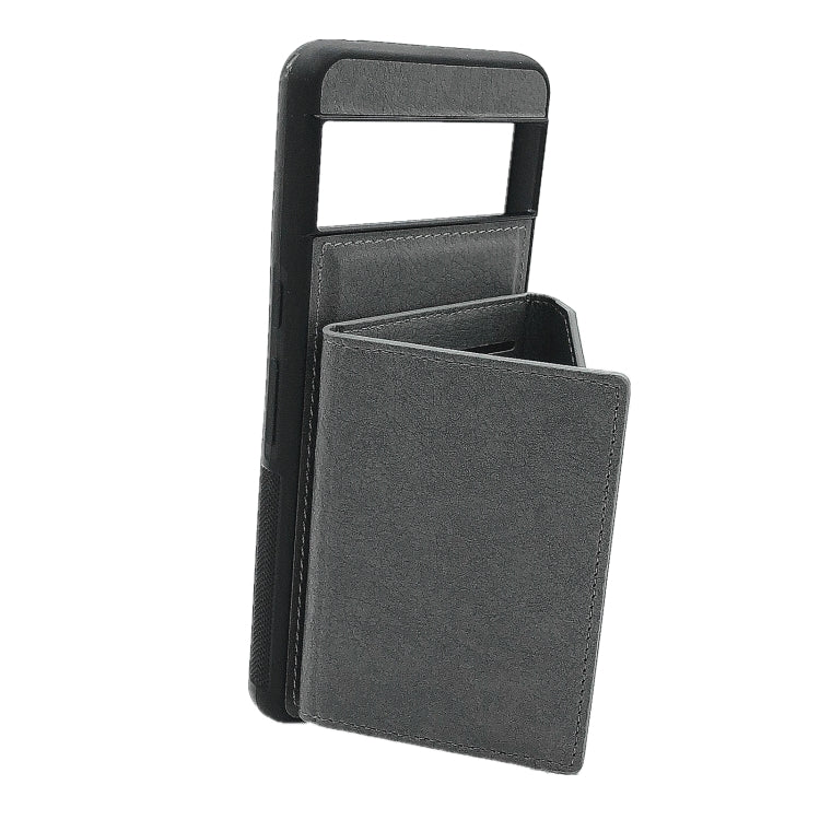 For Google Pixel 9 / 9 Pro Solid Color Metal Buckle Card Slots Bag Phone Case(Grey) by buy2fix