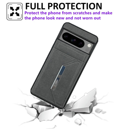 For Google Pixel 9 / 9 Pro Solid Color Metal Buckle Card Slots Bag Phone Case(Grey) by buy2fix