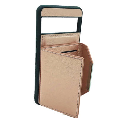 For Google Pixel 9 Pro XL Solid Color Metal Buckle Card Slots Bag Phone Case(Rose Gold) by buy2fix