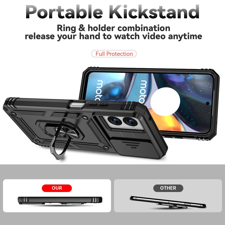 For Motorola Moto G Power 5G 2024 Sliding Camshield Holder Phone Case(Black) by buy2fix