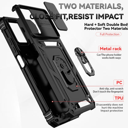 For Motorola Moto G Power 5G 2024 Sliding Camshield Holder Phone Case(Black) by buy2fix