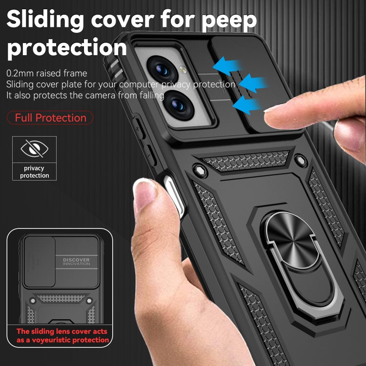 For Motorola Moto G Power 5G 2024 Sliding Camshield Holder Phone Case(Black) by buy2fix