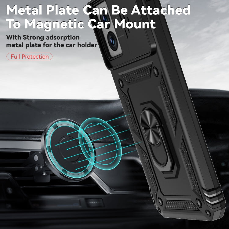 For Motorola Moto G Power 5G 2024 Sliding Camshield Holder Phone Case(Black) by buy2fix