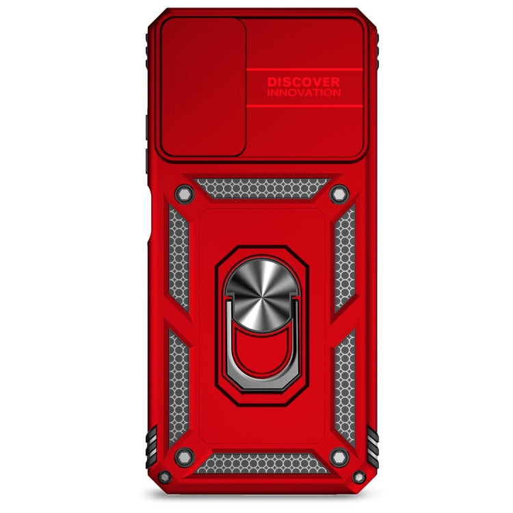 For Motorola Moto G Power 5G 2024 Sliding Camshield Holder Phone Case(Red) by buy2fix