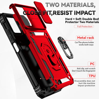 For Motorola Moto G Power 5G 2024 Sliding Camshield Holder Phone Case(Red) by buy2fix